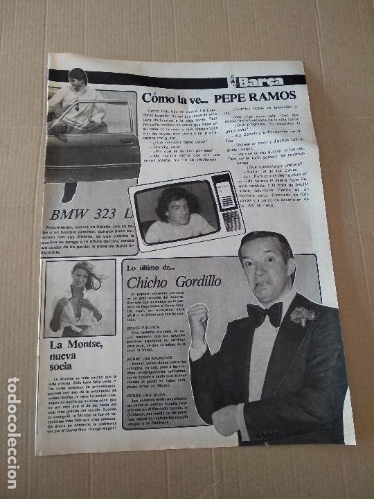 Coleccionismo deportivo: HOJA REVISTA BARCELONISTA BAR&Ccedil;A A&Ntilde;O 1981 TIPO REPORTAJE PEPITO RAMOS CHICHO GORDILLO