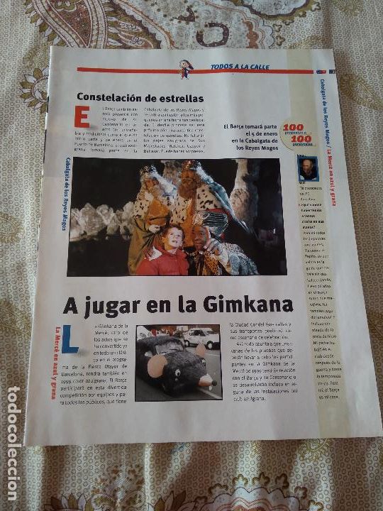 Coleccionismo deportivo: HOJA GUIA DEL CENTENARIO MUNDO DEPORTIVO BARCELONA BAR&Ccedil;A REPORTAJE REYES MAGOS PUBLICIDAD CHRYSLER