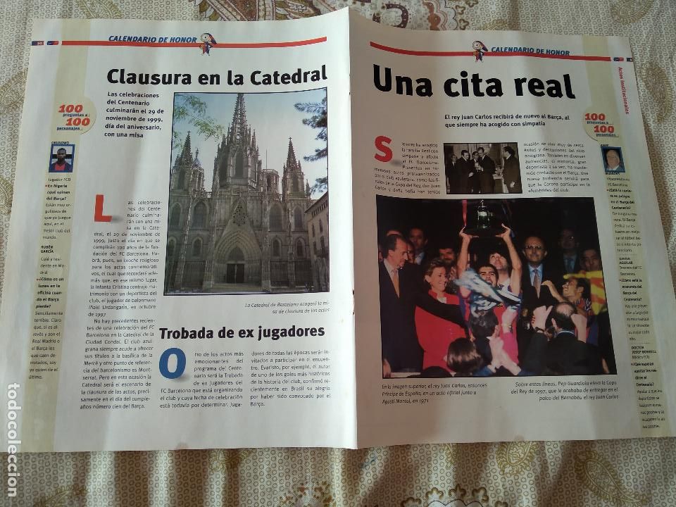 Coleccionismo deportivo: HOJA GUIA DEL CENTENARIO MUNDO DEPORTIVO BARCELONA BAR&Ccedil;A GUARDIOLA COPA PUBLICIDAD NISSAN CATEDRAL