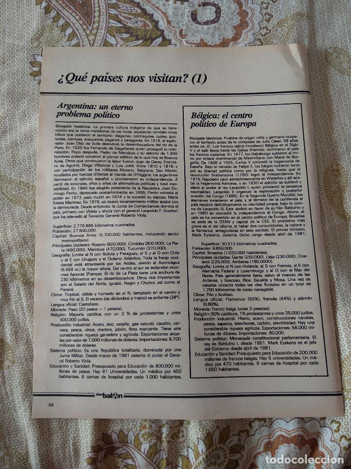 Coleccionismo deportivo: HOJA REVISTA DON BALON MUNDIAL 1982 TIPO REPORTAJE ARGENTINA BELGICA