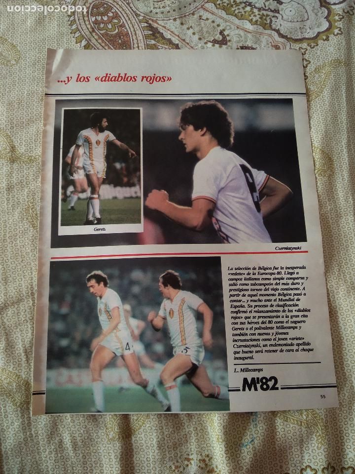Coleccionismo deportivo: HOJA REVISTA DON BALON MUNDIAL 1982 BELGICA GERETS CZERNIATYNSKI MILLECAMPS PUBLICIDAD AGUA BRAVA