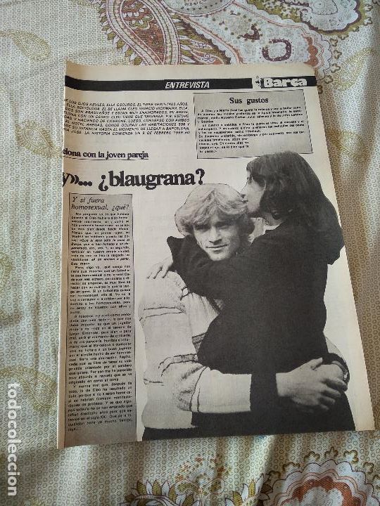 Colecionismo desportivo: HOJA REVISTA BARCELONISTA BAR&Ccedil;A A&Ntilde;O 1981 ENTREVISTA CLEO Y MARIA JOSE HISTORIA DE AMOR