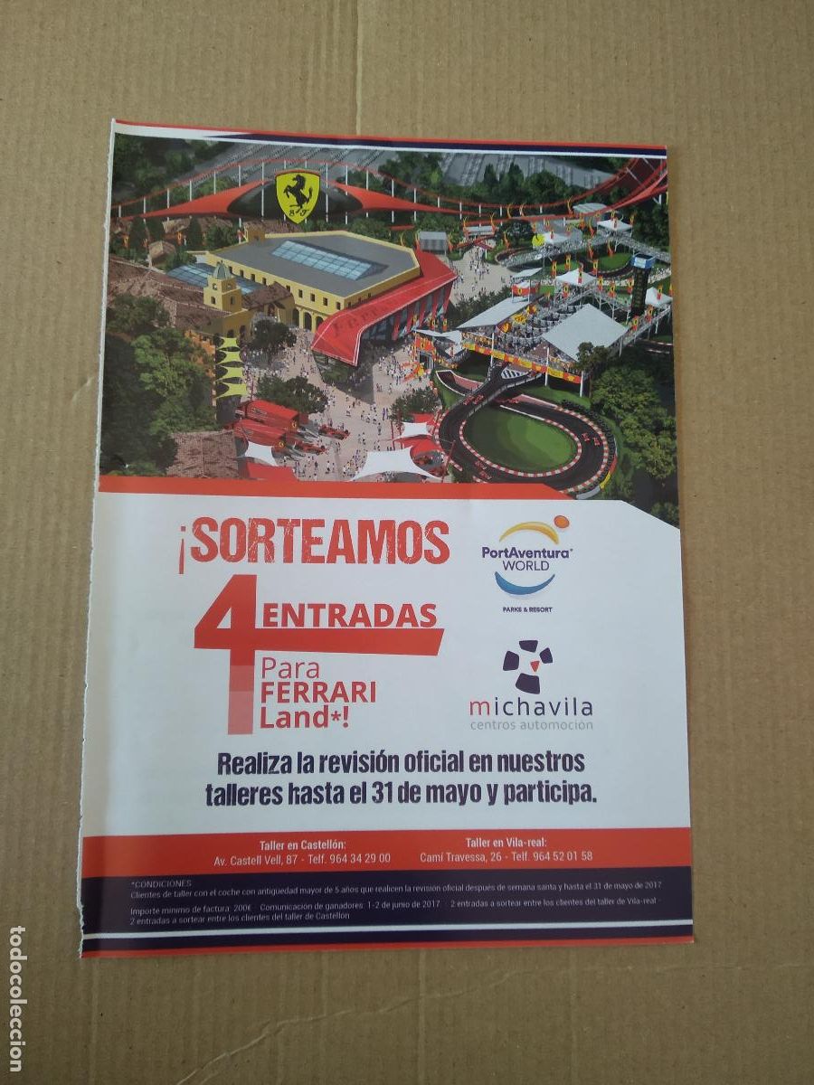 Coleccionismo deportivo: HOJA REVISTA VILLARREAL FERRARI LAND LA COVA DELS CAVALLS DE TIRIG OLSON PENYAGOLOSA TRAILS