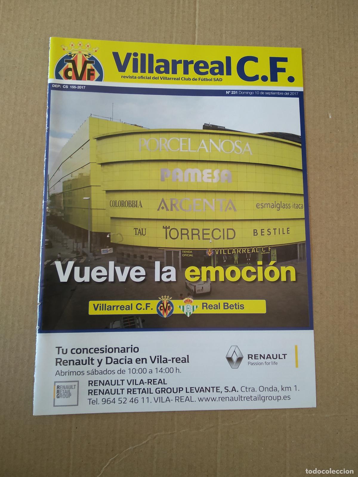 Coleccionismo deportivo: HOJA REVISTA VILLARREAL VUELVE LA EMOCION PUBLICIDAD RENAULT TOYOTA AURIS HYBRID COCHE