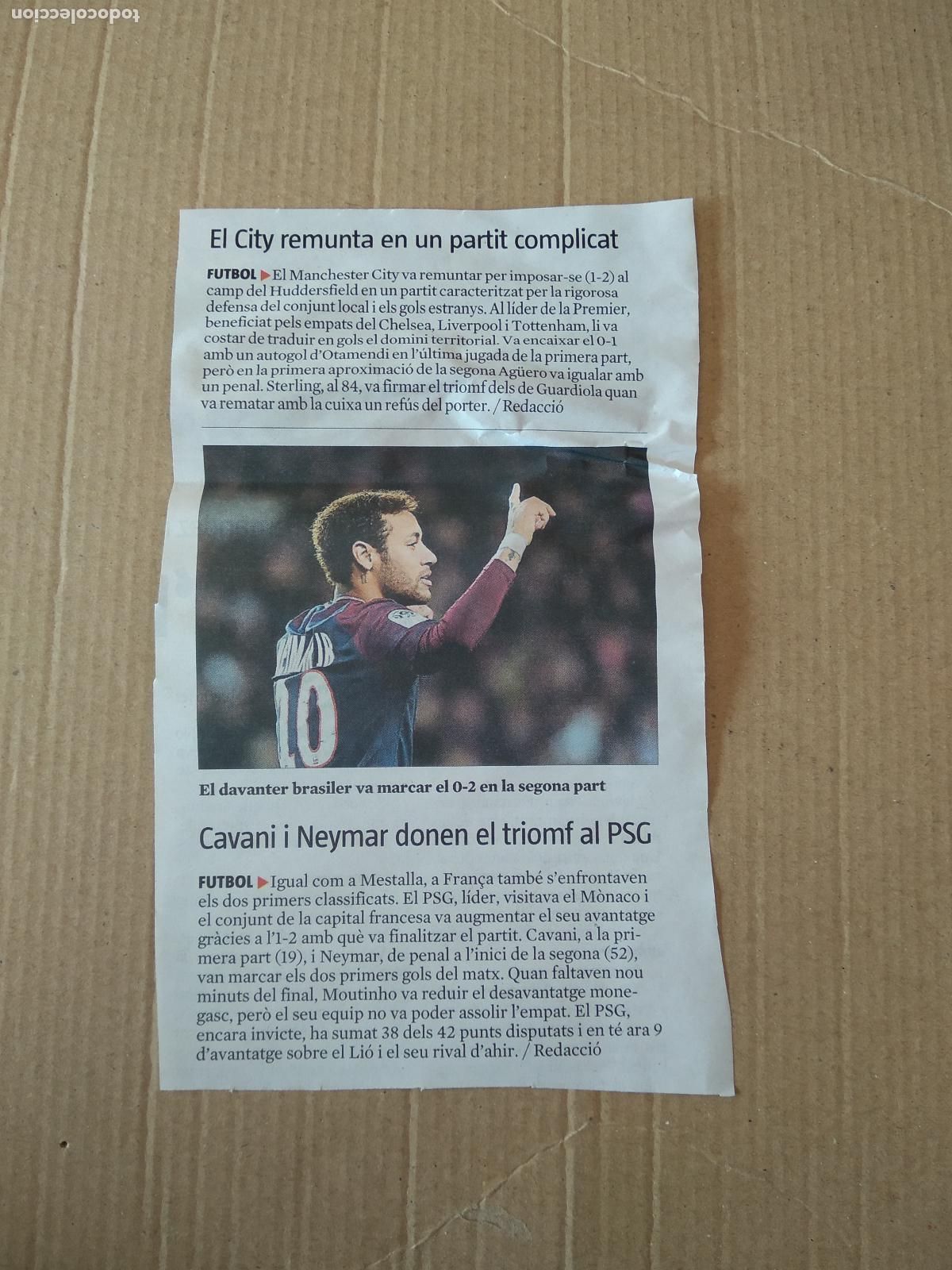 Coleccionismo deportivo: RECORTE PERIODICO NEYMAR PSG PARIS SAINT GERMAIN
