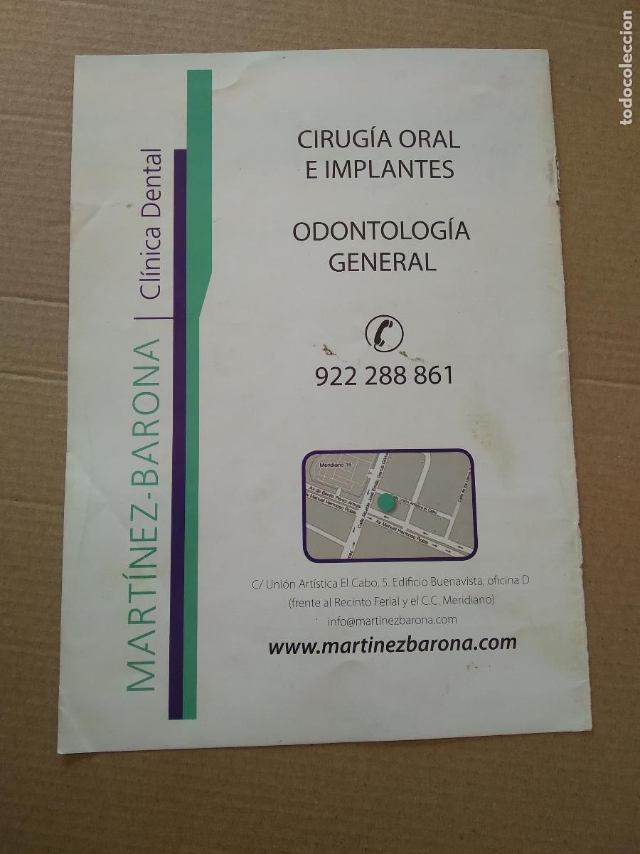 Coleccionismo deportivo: HOJA REVISTA TENERIFE PUBLICIDAD MARTINEZ BARONA CLINICA DENTAL CEPSA CAIXABANK MAHOU ISLAS EGATESA