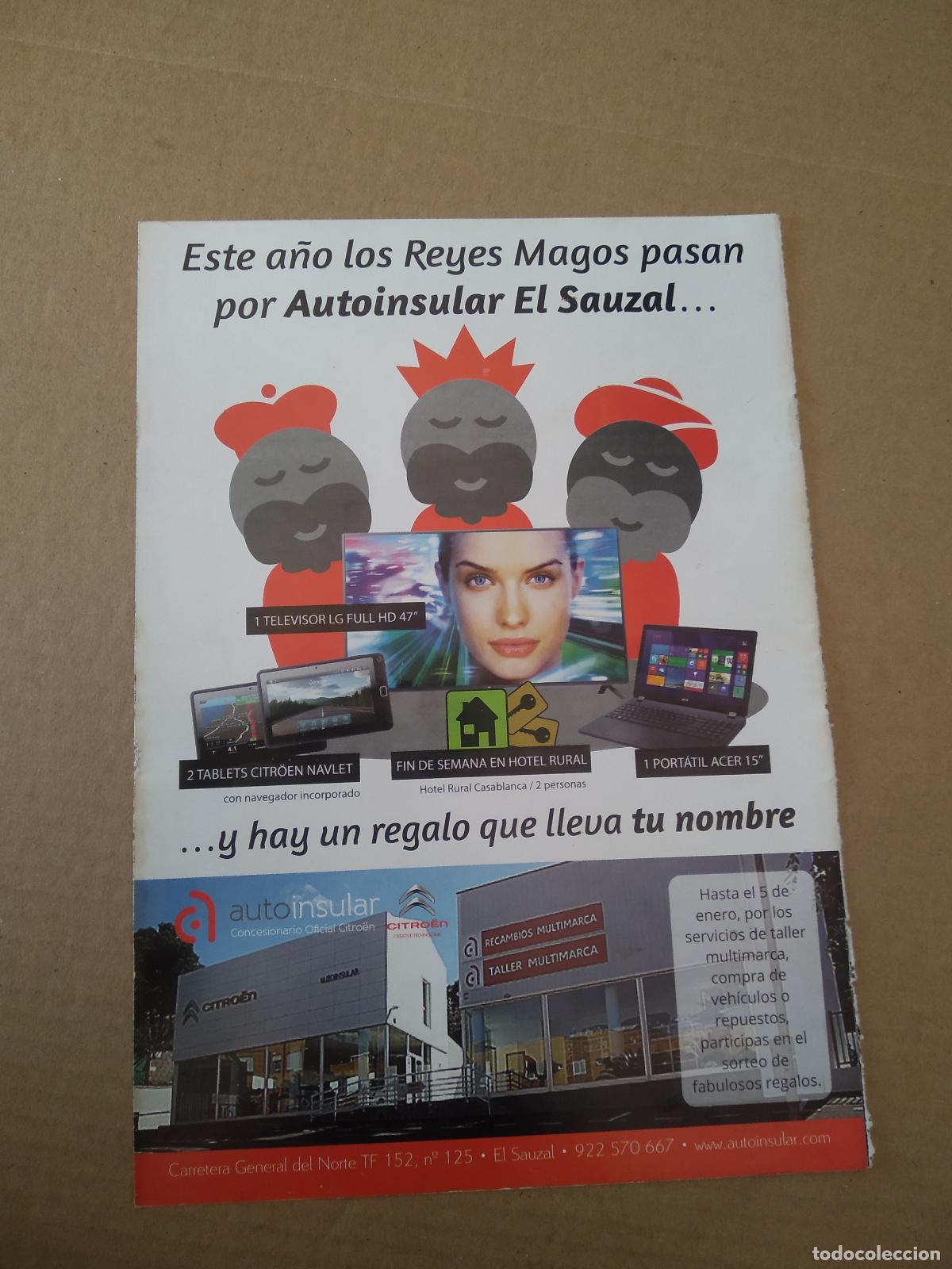 Coleccionismo deportivo: HOJA REVISTA TENERIFE PUBLICIDAD AUTOINSULAR EL SAUZAL CITROEN COCHE AFICION FANS