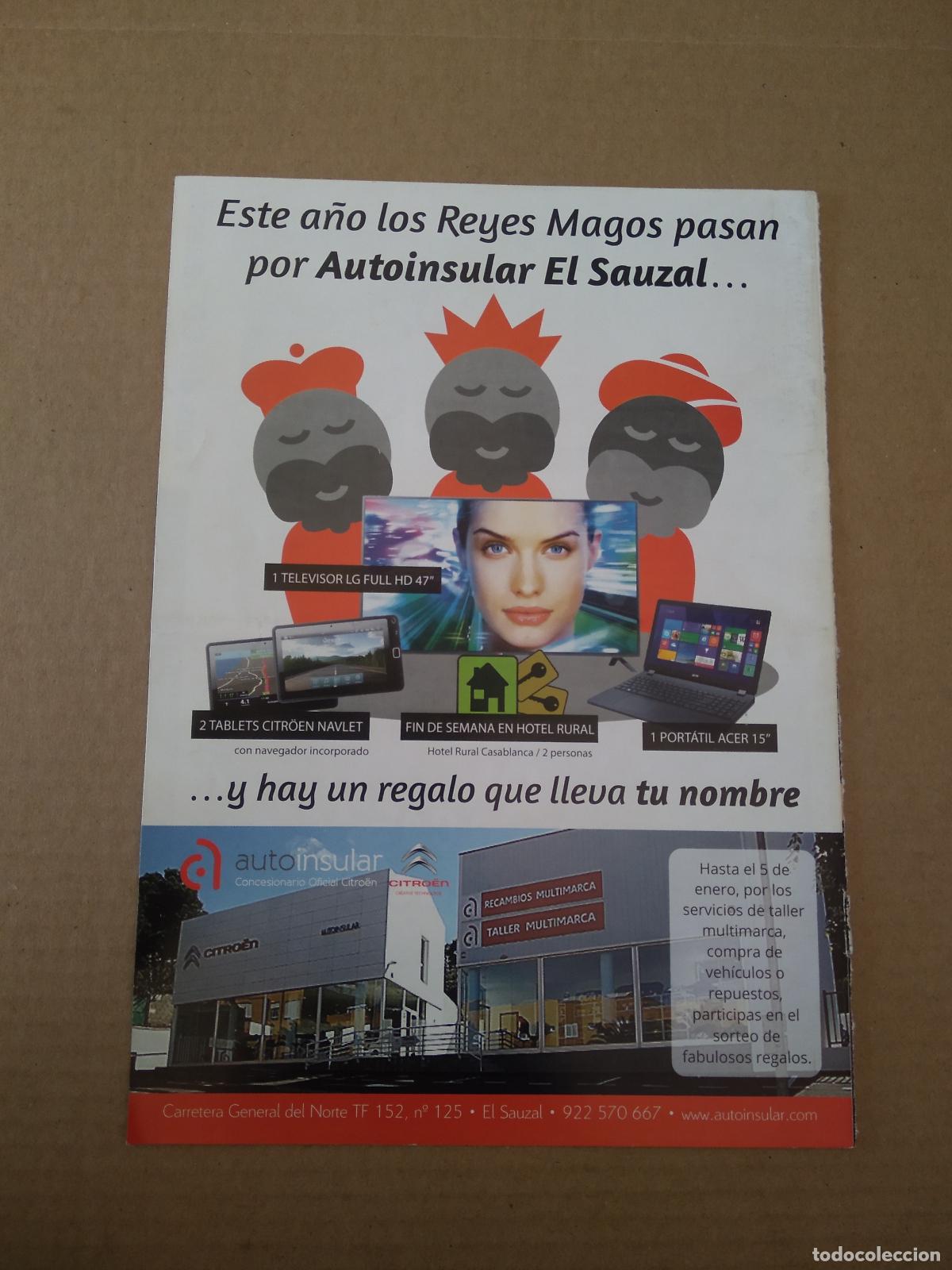 Coleccionismo deportivo: HOJA REVISTA TENERIFE PUBLICIDAD AUTOINSULAR EL SAUZAL CITROEN COCHE AFICION FANS