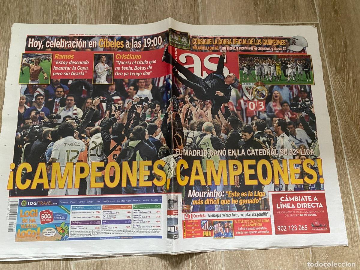 Coleccionismo deportivo: Diario AS jueves 3 de mayo de 2012 Real Madrid Campe&oacute;n de Campeones LIGA 32