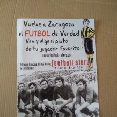 Coleccionismo deportivo: HOJA REVISTA ZARAGOZA FOOTBALL STORY FUTBOL DE VERDAD JUGADOR FAVORITO ABONOS 07-08