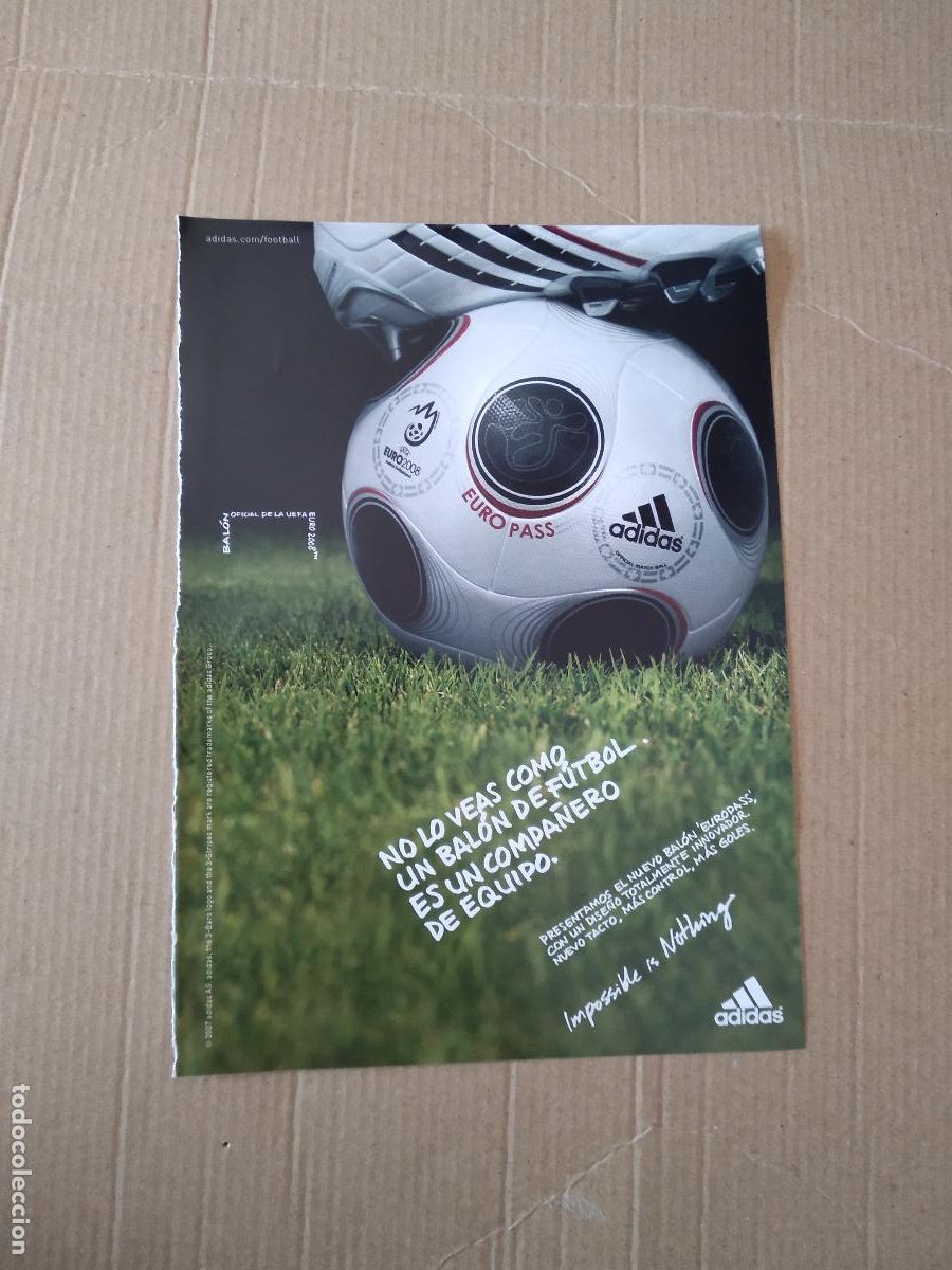 Coleccionismo deportivo: HOJA REVISTA ZARAGOZA PUBLICIDAD BALON PELOTA ADIDAS CAJALON
