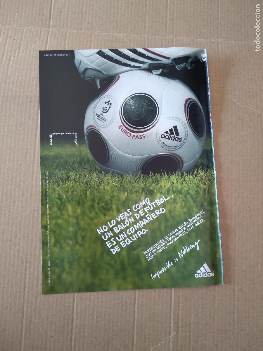 Coleccionismo deportivo: HOJA REVISTA ZARAGOZA PUBLICIDAD BALON PELOTA ADIDAS JAVIER IRURETA EXPERIENCIA E ILUSION
