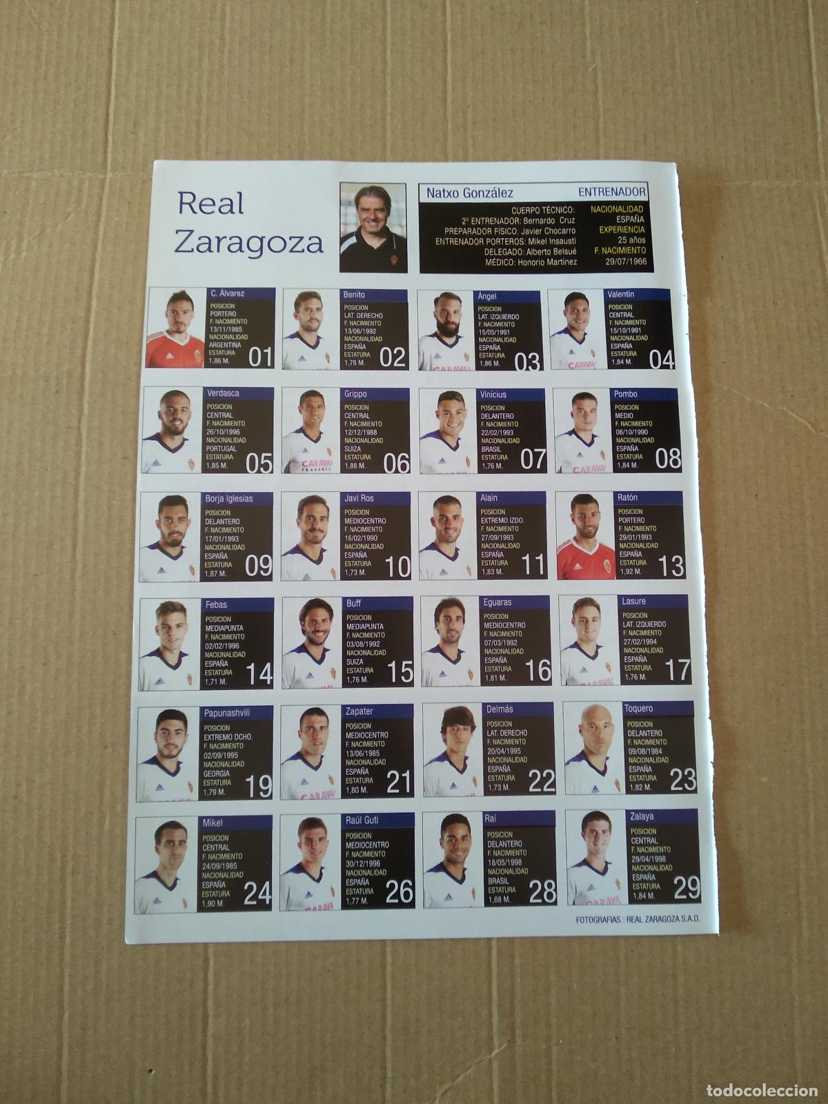 Coleccionismo deportivo: HOJA REVISTA ZARAGOZA EQUIPO PLANTILLA EL LATIGO DE DIOS NI UN PUNTO MAS