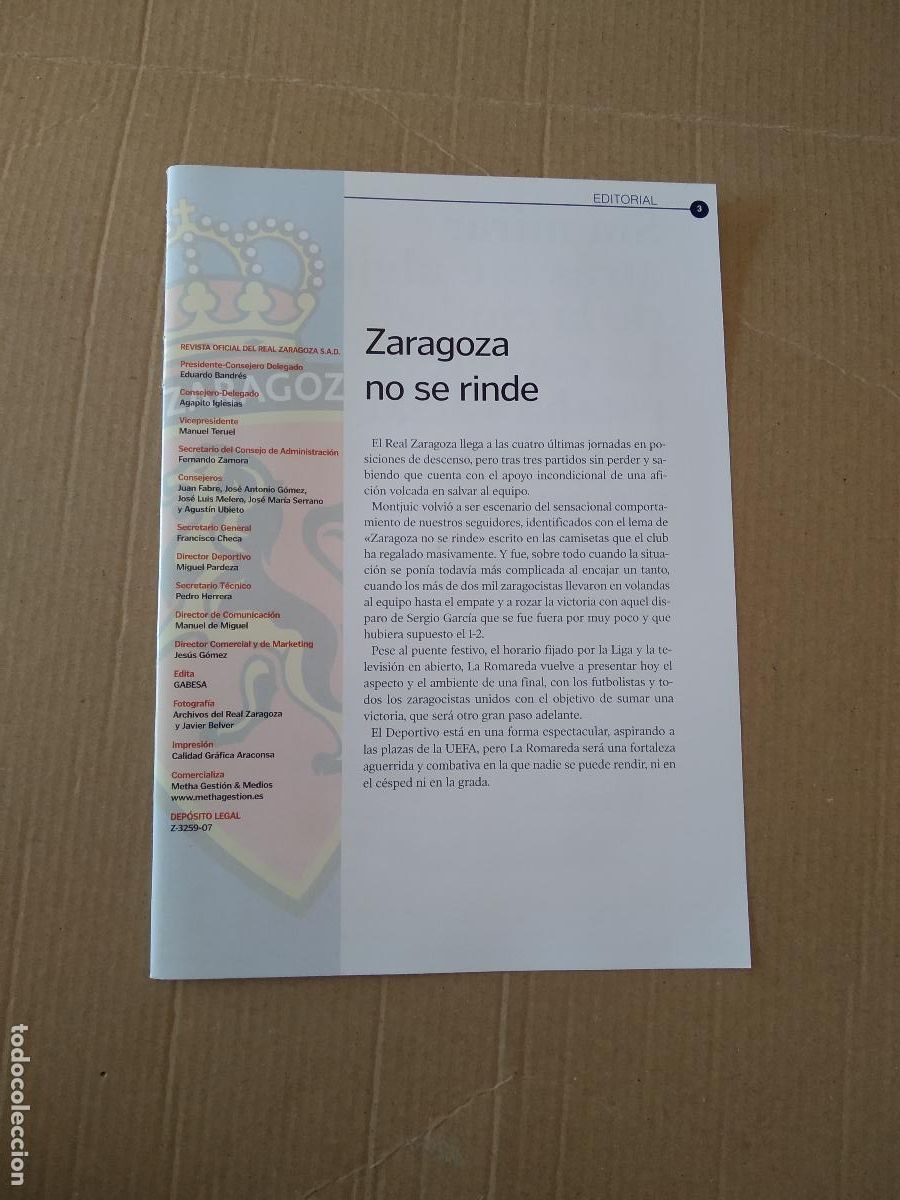 Coleccionismo deportivo: HOJA REVISTA ZARAGOZA NO SE RINDE PUBLICIDAD MITSUBISHI MOTORS COCHE