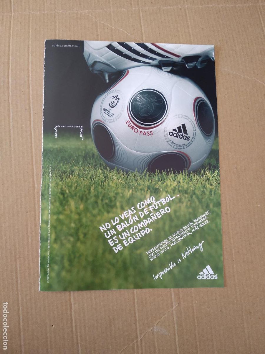 Coleccionismo deportivo: HOJA REVISTA ZARAGOZA PUBLICIDAD BALON PELOTA ADIDAS PASTOR VENTANAS DE ALUMINIO