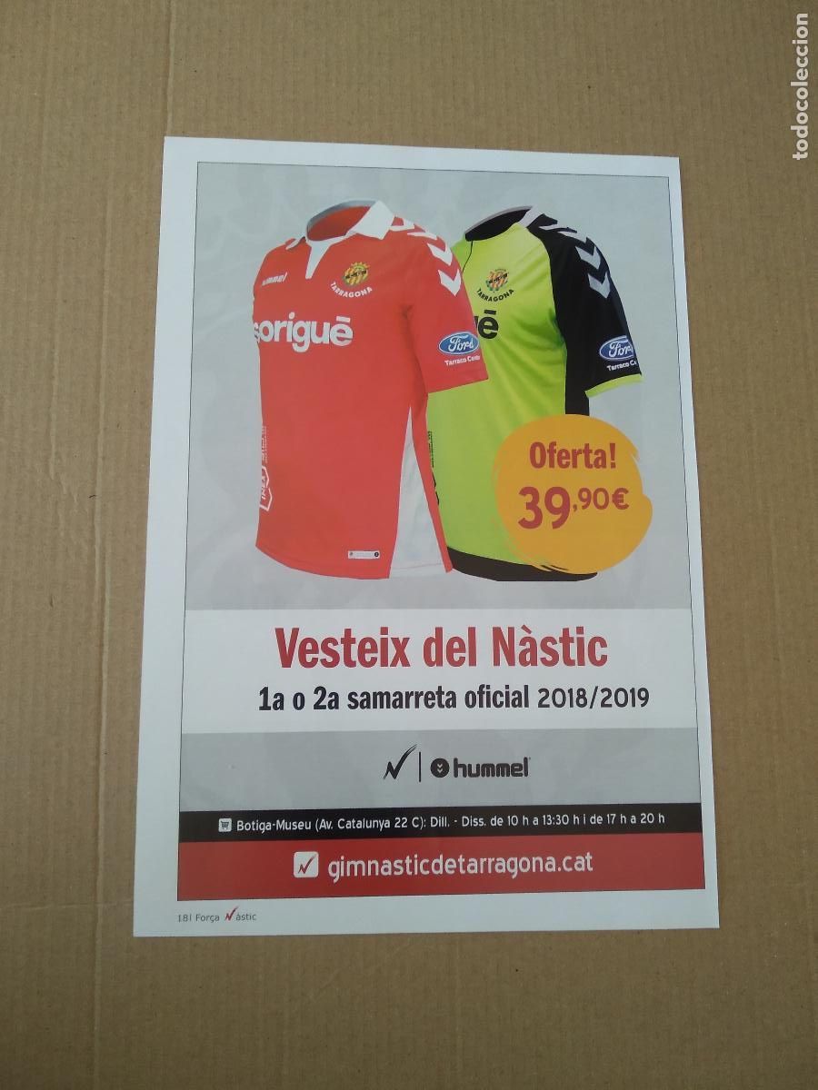 Coleccionismo deportivo: HOJA REVISTA NASTIC DE TARRAGONA PUBLICIDAD RESTAURANTE NAUTIC CAMISETA