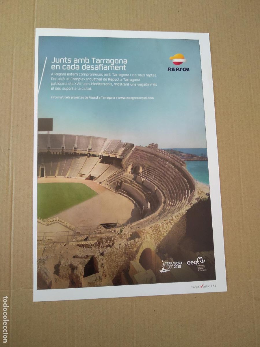 Collezionismo sportivo: HOJA REVISTA NASTIC DE TARRAGONA PUBLICIDAD REPSOL ANFITEATRO CONCURS FOR&Ccedil;A NASTIC