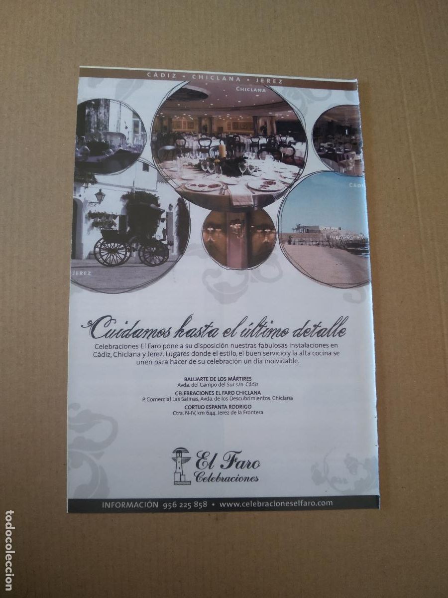Collectionnisme sportif: HOJA REVISTA CADIZ PUBLICIDAD EL FARO CELEBRACIONES TARJETA UNICAJA