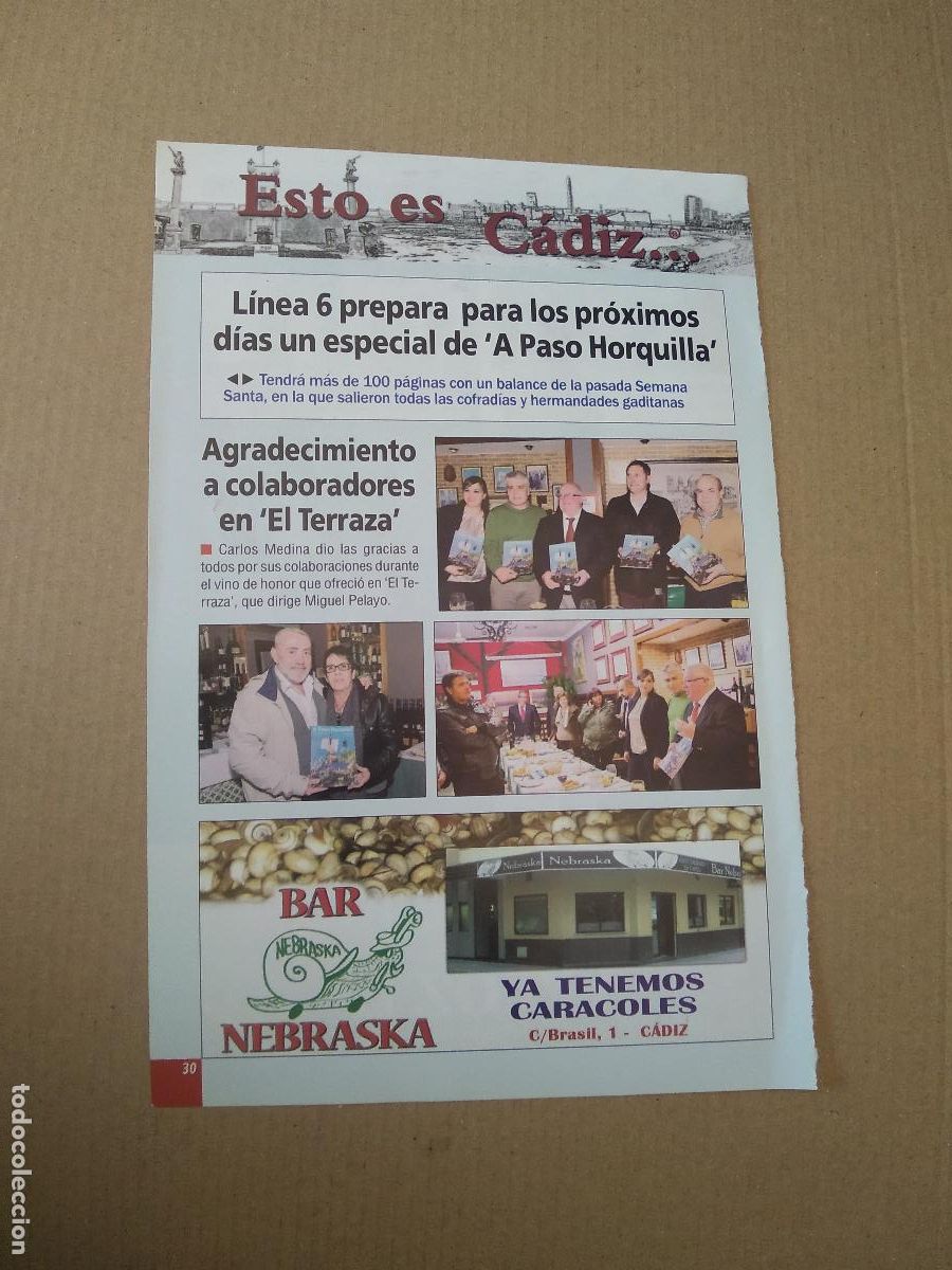 Coleccionismo deportivo: HOJA REVISTA CADIZ ESTO ES CADIZ EMILIO VIQUEIRA JAVIER TEBAS ANGEL MARIA VILLAR FRAN CANAL