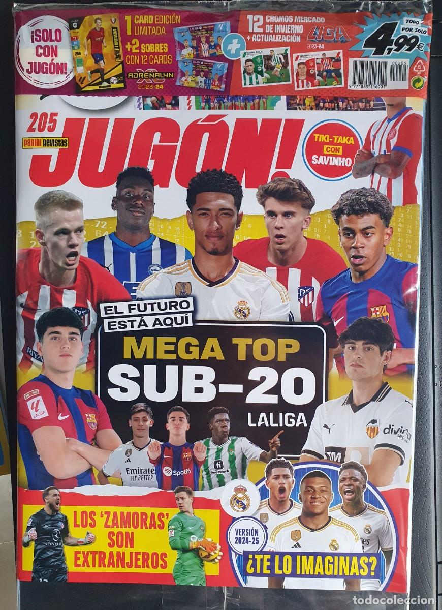 Coleccionismo deportivo: REVISTA JUGON 205 PANINI EMBALAJE ORIGINAL SIN LOS CROMOS