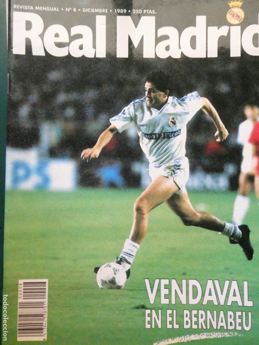Coleccionismo deportivo: REVISTA REAL MADRID CLUB DE F&Uacute;TBOL. N&ordm; 8 DICIEMBRE 1989. RAFAEL GORDILLO. 82P. 220 GR