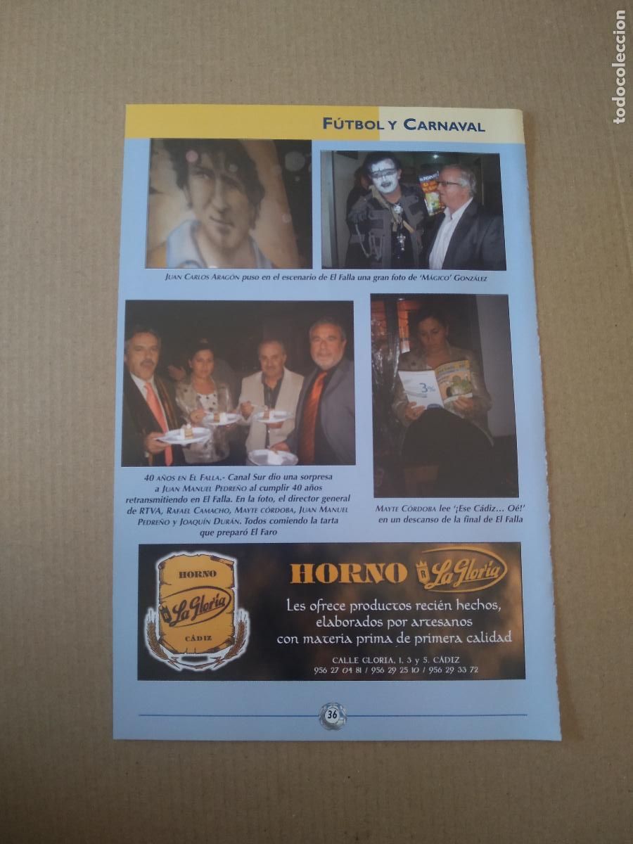 Coleccionismo deportivo: HOJA REVISTA CADIZ AFICION FANS FUTBOL Y CARNAVAL