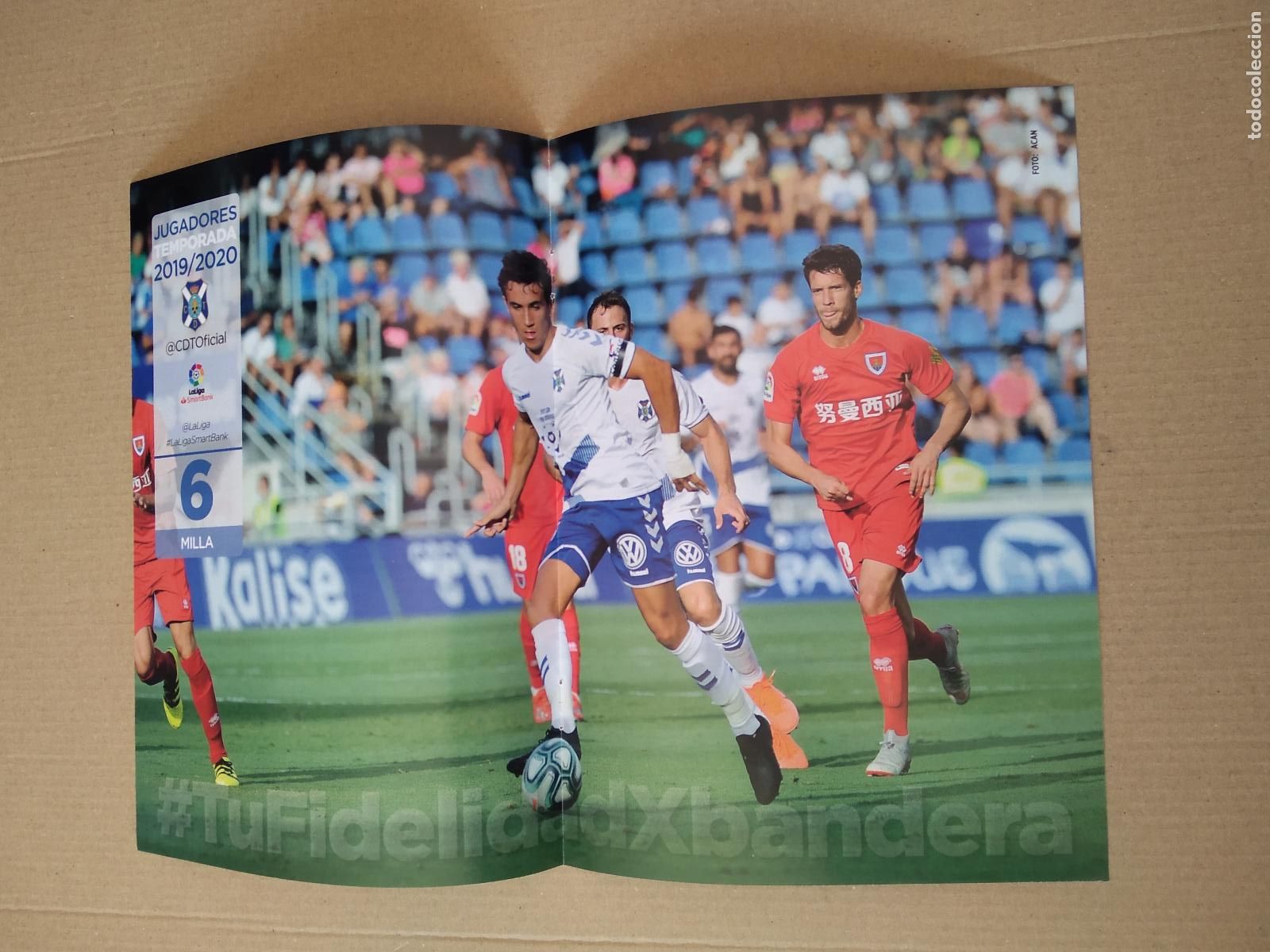 Coleccionismo deportivo: HOJA REVISTA TENERIFE POSTER MILLA ALEJANDRO SANZ KAKO NUMANCIA EQUIPO 19-20 ROMPE RECORD VISITANTE