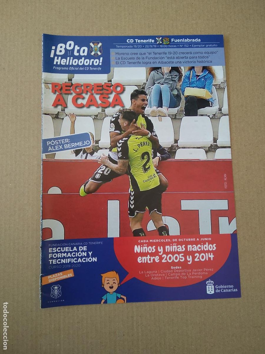 Coleccionismo deportivo: HOJA REVISTA TENERIFE EQUIPO PLANTILLA FUENLABRADA LUIS PEREZ RAMON MIEREZ REGRESO A CASA