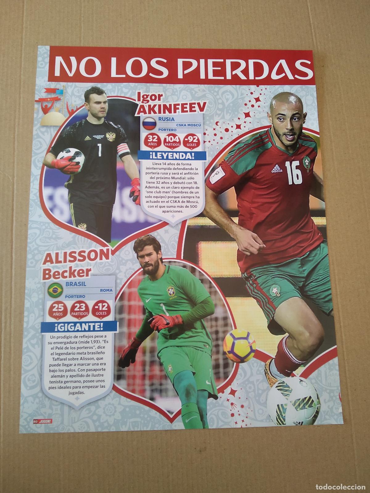 Coleccionismo deportivo: HOJA REVISTA JUGON MUNDIAL 2018 AMRABAT AKINFEEV ALISSON TIPO REPORTAJE HONDA JAP&Oacute;N