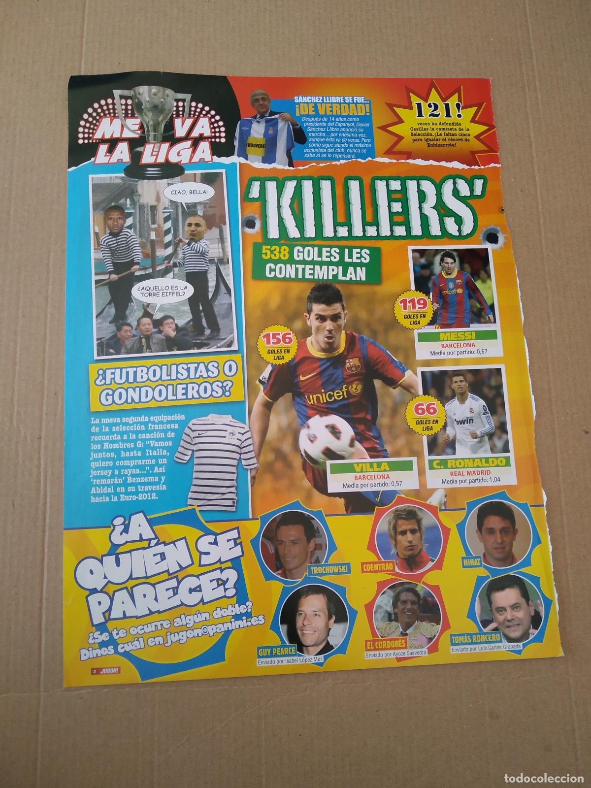 Coleccionismo deportivo: HOJA REVISTA JUGON ME VA LA LIGA VILLA MESSI CRISTIANO RONALDO KILLERS KHEDIRA SAHIN OZIL ALTINTOP