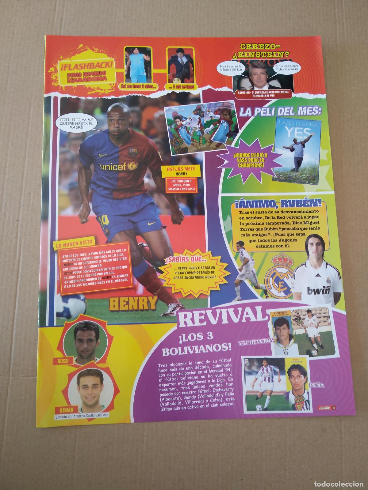 Coleccionismo deportivo: HOJA REVISTA JUGON HENRY 15 DIFERENCIAS EQUIPO PLANTILLA REAL MADRID MESSI CRISTIANO RONALDO