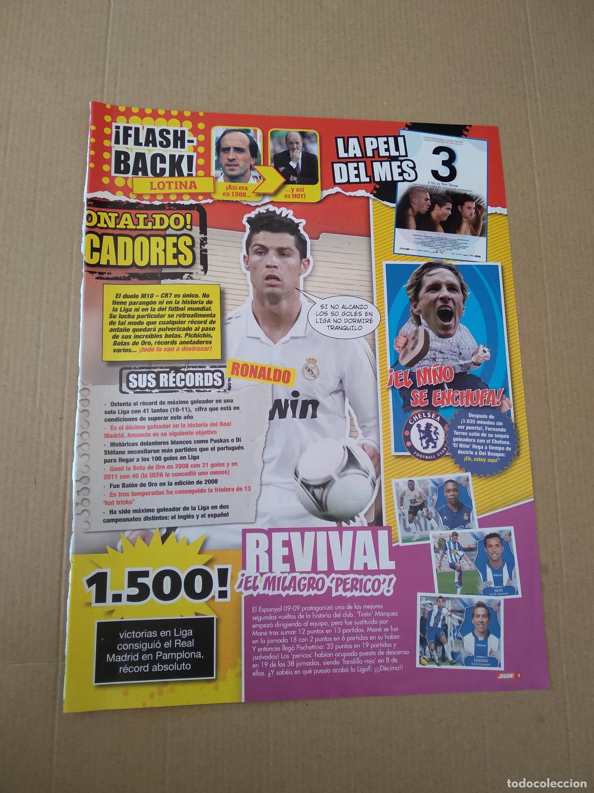 Coleccionismo deportivo: HOJA REVISTA JUGON CRISTIANO RONALDO GRANADA BETIS ATHLETIC CLUB BILBAO