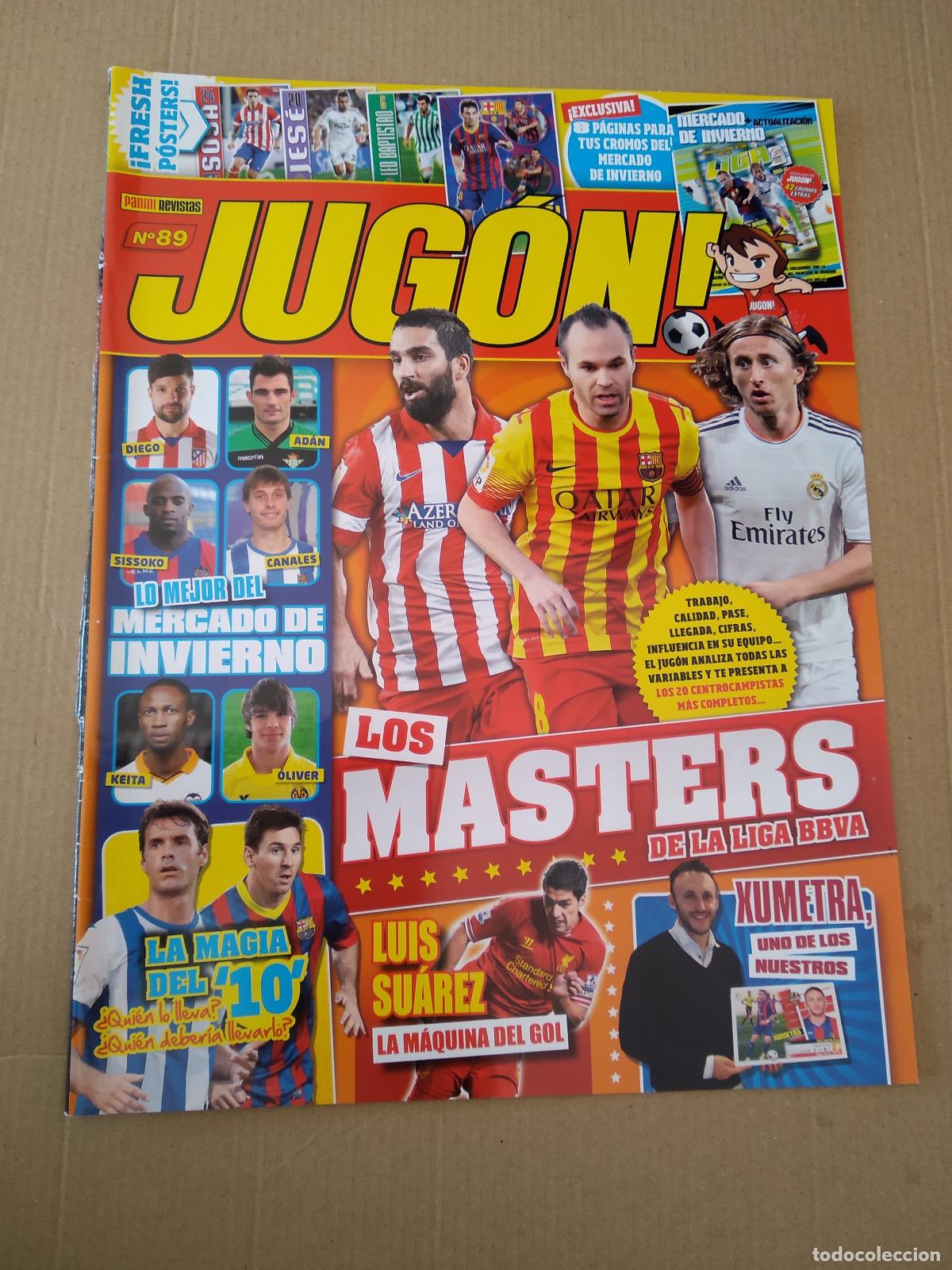 Coleccionismo deportivo: HOJA REVISTA JUGON ARDA TURAN INIESTA MODRIC CROMO ADRENALYN 13-14 LIGA FUTBOL 2013-2014