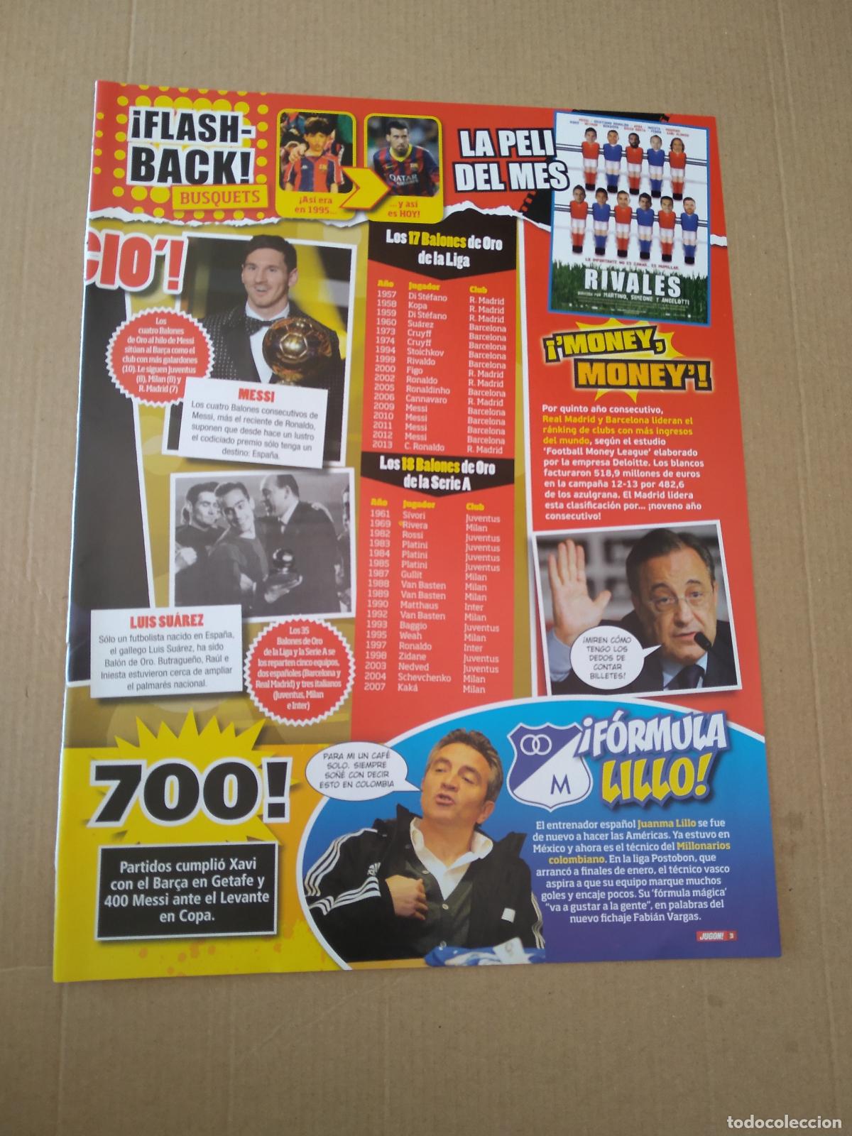 Coleccionismo deportivo: HOJA REVISTA JUGON MESSI LILLO FLORENTINO PEREZ LUIS SUAREZ RAKITIC ZIDANE MATA AFRICA POWER