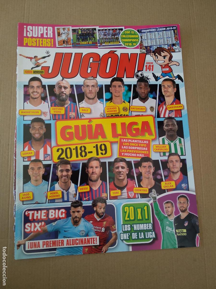 Coleccionismo deportivo: HOJA REVISTA JUGON MEGACRACKS 18-19 BALE GERARD MORENO MESSI ASPAS LEMAR SILVA YURI COURTOIS GALLAR