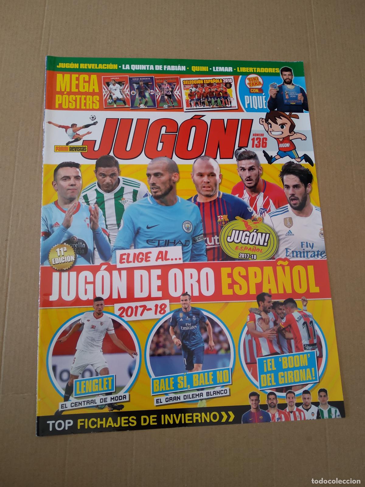 Coleccionismo deportivo: HOJA REVISTA JUGON ASPAS JOAQUIN SILVA INIESTA KOKE ISCO BALE LENGLET GIRONA CROMO MUNDIAL 2018