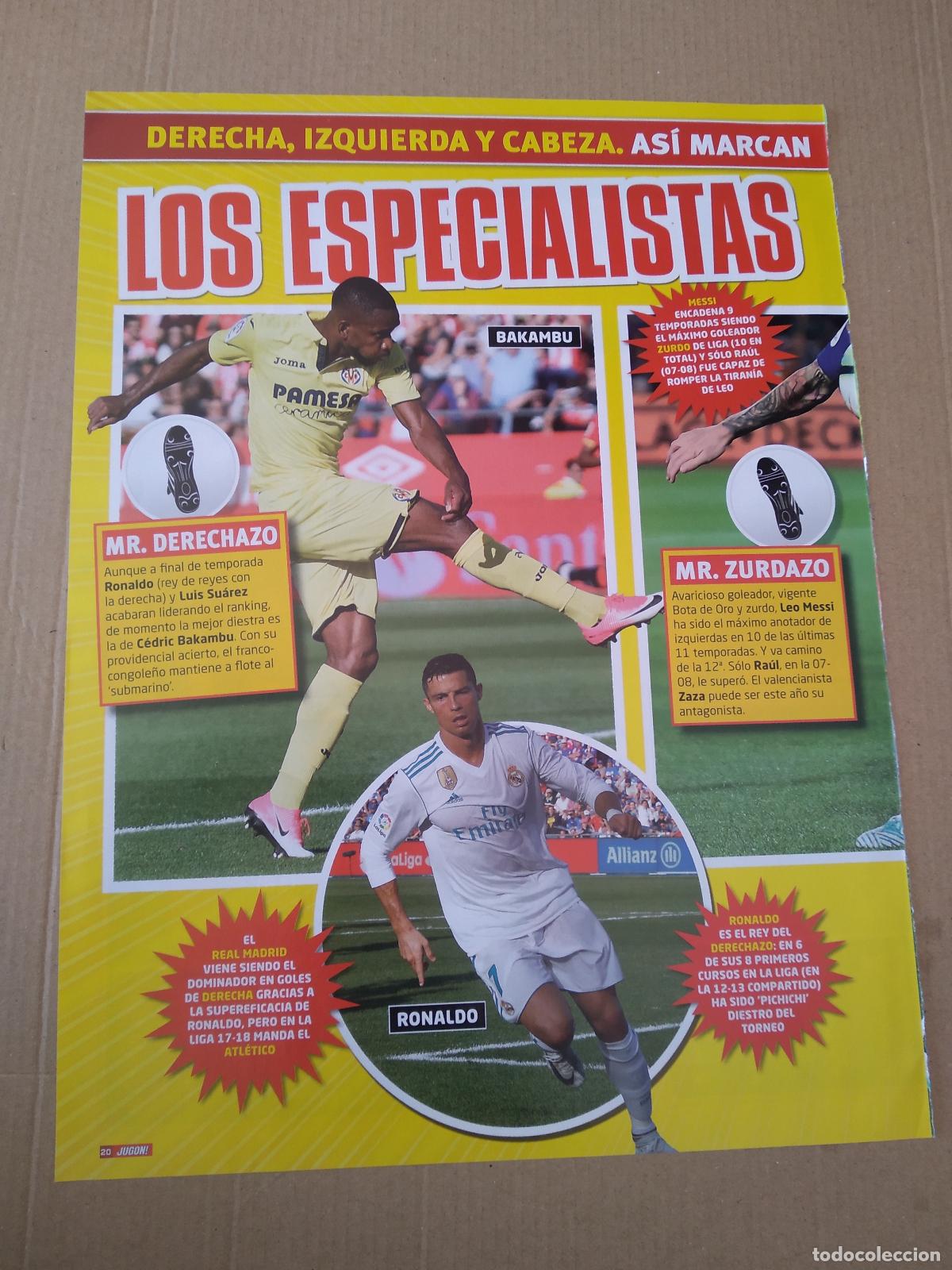 Coleccionismo deportivo: HOJA REVISTA JUGON BAKAMBU VILLARREAL CRISTIANO RONALDO REAL MADRID MESSI BARCELONA