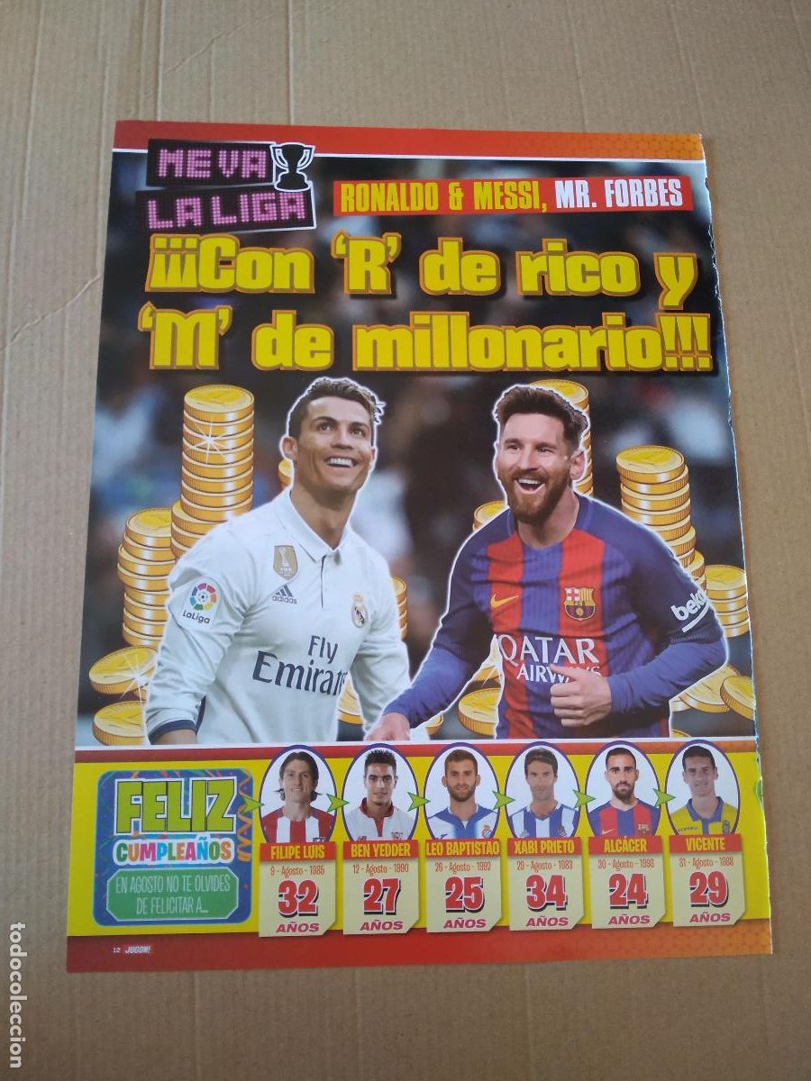 Coleccionismo deportivo: HOJA REVISTA JUGON MESSI BARCELONA CRISTIANO RONALDO REAL MADRID DANONE NATIONS CUP