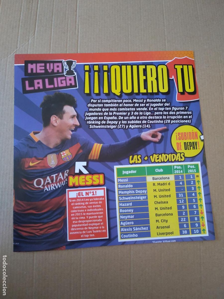 Coleccionismo deportivo: HOJA REVISTA JUGON MESSI BARCLEONA ARDA TURAN CRISTIANO RONALDO DONNARUMMA