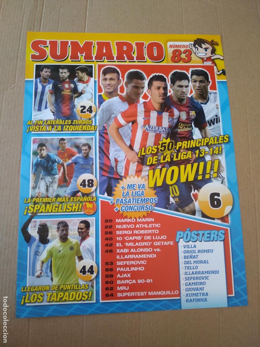 Coleccionismo deportivo: HOJA REVISTA JUGON VILLA CRISTIANO RONALDO MESSI NEYMAR GAMEIRO MISTER AL 50% CAMBIOS ENTRENADOR