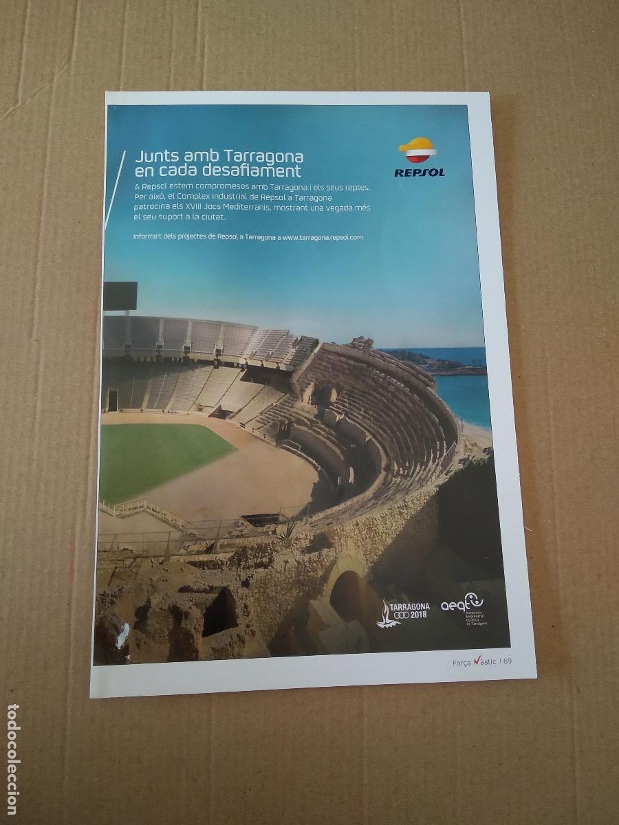 Collezionismo sportivo: HOJA REVISTA NASTIC DE TARRAGONA PUBLICIDAD REPSOL ANFITEATRO RF AGE 2000 CASAS DE MADERA