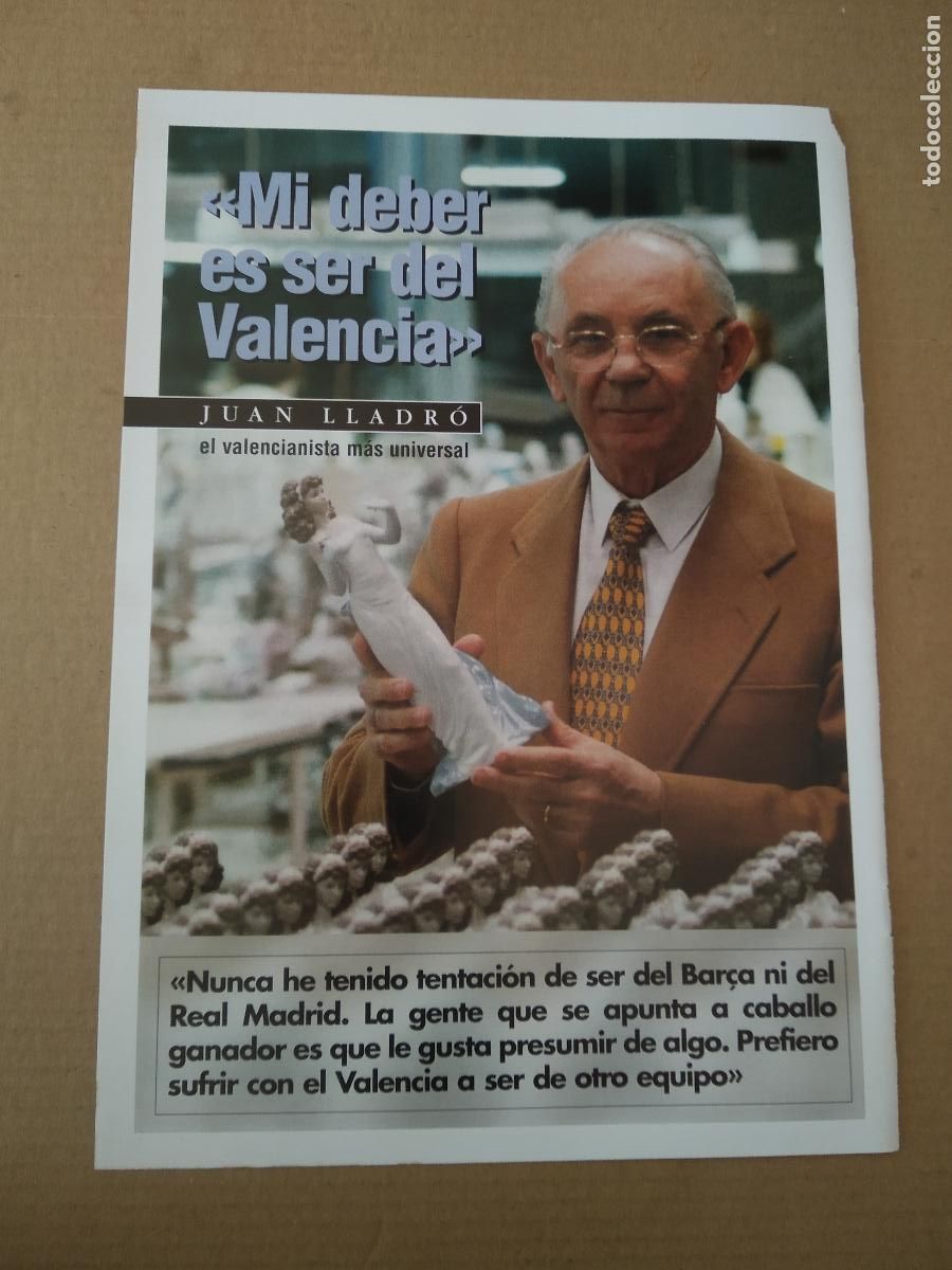 Sports collectibles: HOJA REVISTA VALENCIA JUAN LLADR&Oacute; BANDAS DE MUSICA GUIA GASTRONOMICA