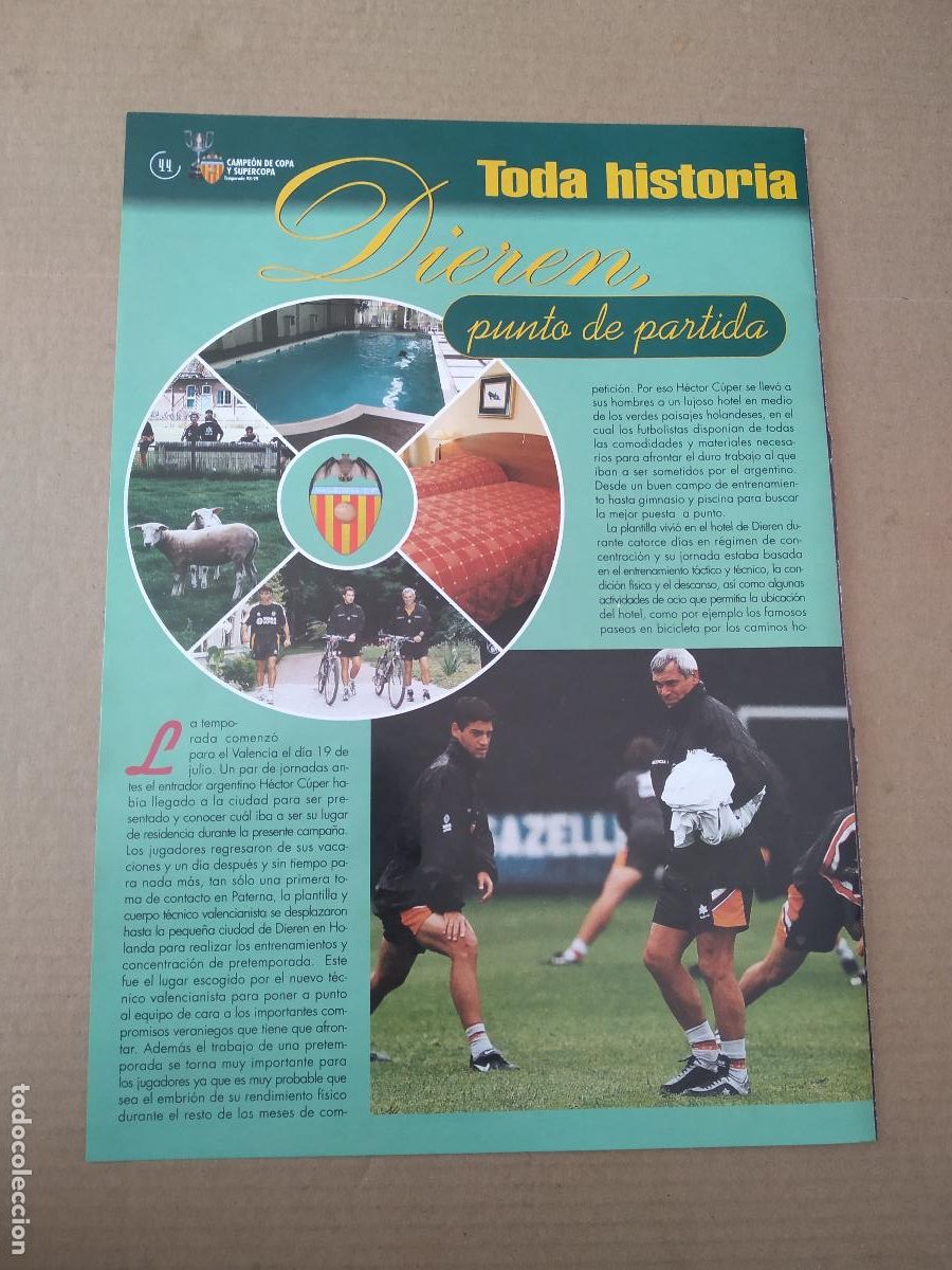 Sammelleidenschaft Sport: HOJA REVISTA VALENCIA HECTOR CUPER VUELVEN AL COLE MOCHILA