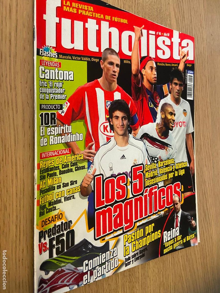 Sports collectibles: FUTBOLISTA / LA REVISTA MAS PRACTICA DE FUTBOL / A&Ntilde;O IV - N&ordm; 46 / LOS 5 MAGNIFICOS