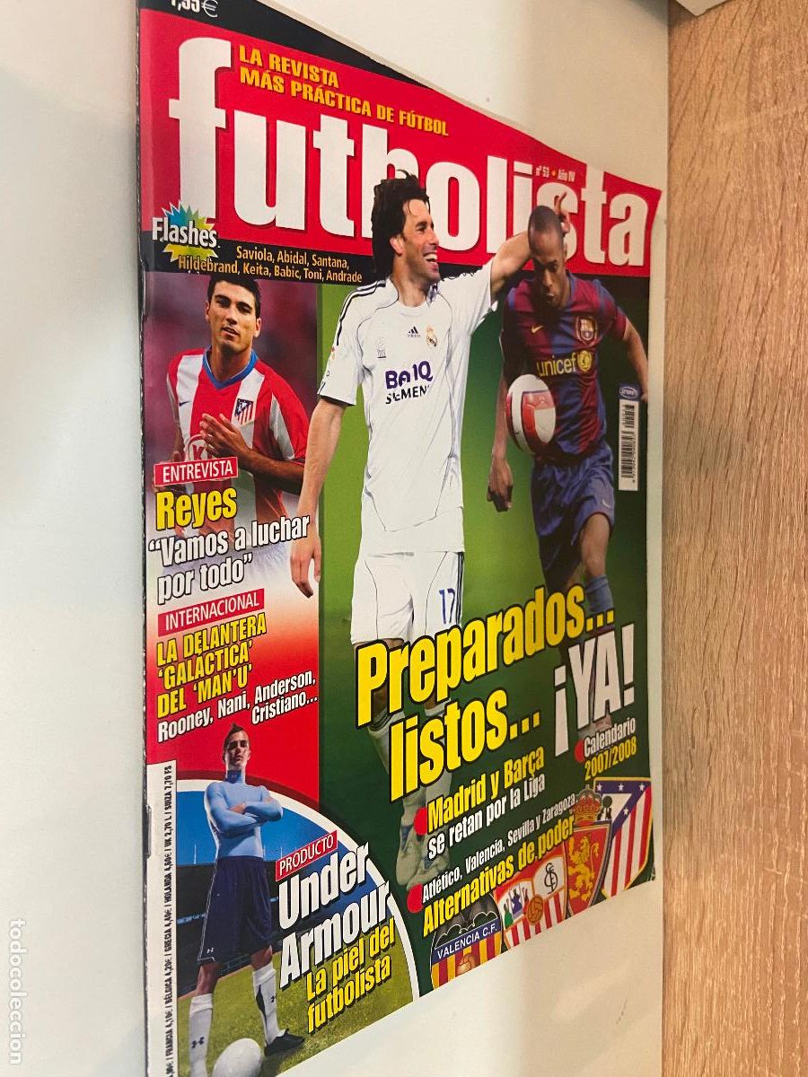 Sports collectibles: FUTBOLISTA / LA REVISTA MAS PRACTICA DE FUTBOL / A&Ntilde;O IV / N&ordm; 53 / MADRID Y BAR&Ccedil;A / REYES