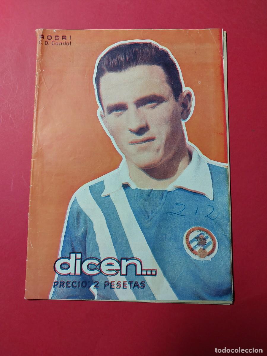 Coleccionismo deportivo: Revista Dicen... N&ordm; 212 de 1956