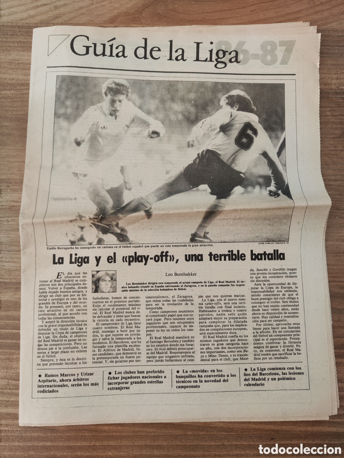Coleccionismo deportivo: Guia liga 86 87 peri&oacute;dico (ABC?)