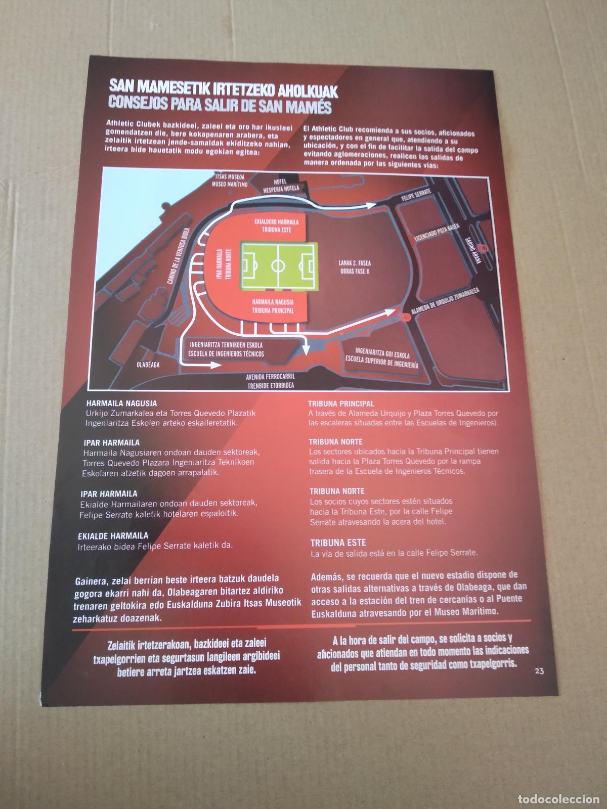 Coleccionismo deportivo: HOJA REVISTA ATHLETIC CLUB BILBAO PUBLICIDAD SEAT CONSEJOS PARA SALIR DE SAN MAMES