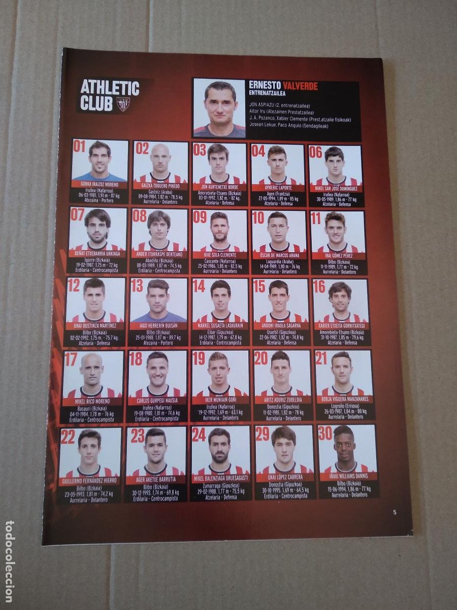 Coleccionismo deportivo: HOJA REVISTA ATHLETIC CLUB BILBAO EQUIPO PLANTILLA PUBLICIDAD SAN MIGUEL