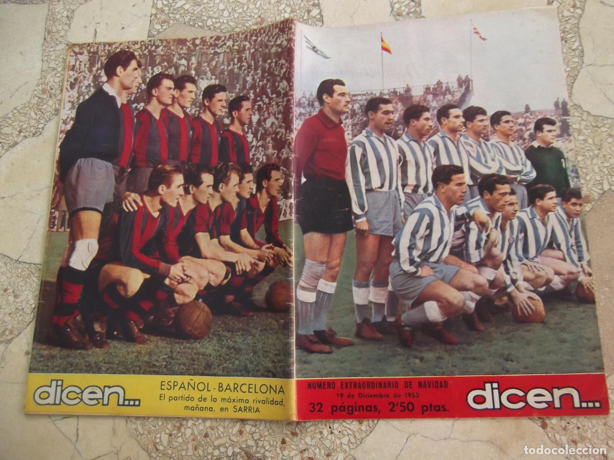 Collectionnisme sportif: dicen...n&ordm; 66, 1953, n&ordf; extra, espa&ntilde;ol-barcelona,